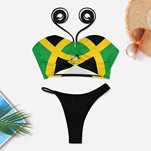 TAIZIYEAH Jamaica Flag Women's Swimsuit Swimwear Bikini 2 Piece Sets Bathing Suit Swimsuits Set Pool L2