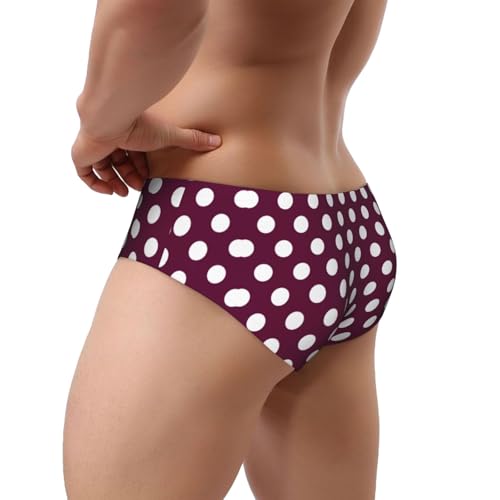 Mens Underwear Briefs - Purple Pink Polka Dot Print A Breathable Soft Men'S Underwear Stretch Fit Bikini Underwear 6
