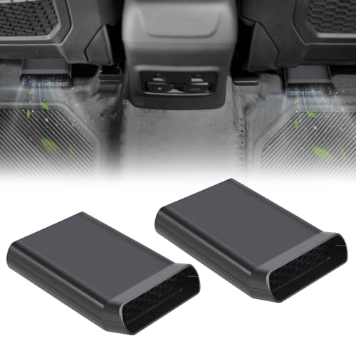 Canitu 2PCS Under Seat Vent Deflectors,Rear Seat Passenger Floor AC Air Conditioning Vent Directional Deflectors Extension Floor AC Vent Extenders for Ford F150 Lightning & Raptor 2015-2024