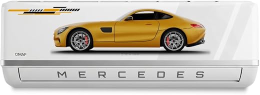Yashashv™ AC Car Sticker for Split AC | 3D Sports Car Design AC Skin Cover | Air Conditioner Sticker | Self Adhesive Vinyl...