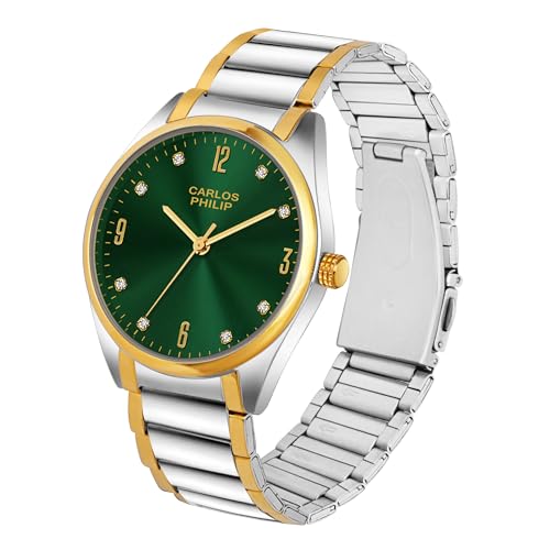 Image of Carlos Philip Axis Series Luxury Analog Watch for Men | Stainless Steel Strap | Japanese Miyota Movement | Stylish Water-Resistant Classic Timepiece