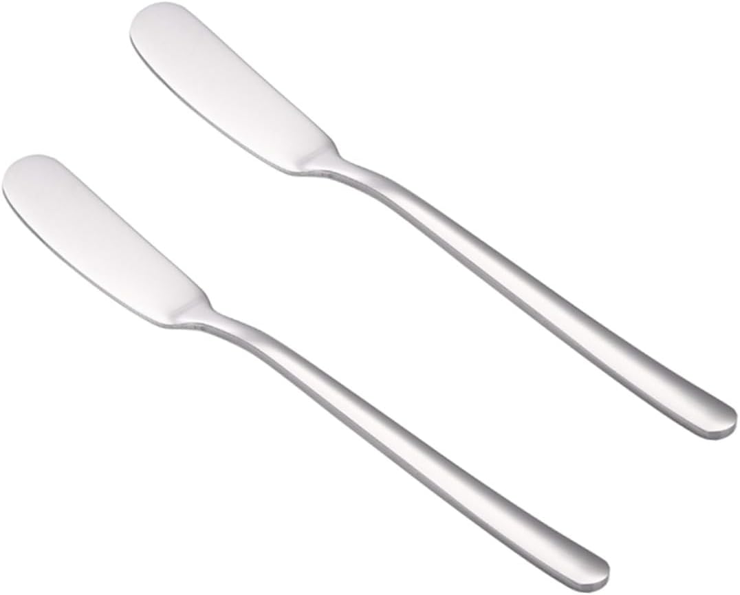 2Pcs Stainless Steel Butter Knife Spreaders for Cake and Cream