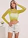 LemonGirl Women Fishnet Crop Tops Lingerie Babydoll Chemise Top US 2-18 Yellow