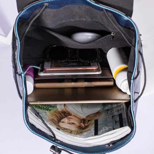 Ulalaza Geometric Backpack Holographic Reflective Backpacks Fashion Backpack4