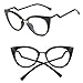 TVTBBVV Cat Eye Glasses Frame Women Fashion Acetate Material(Amber)