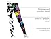 SCRAWLGOD Abstract Graffiti Print Girls Slimming Leggings Gym Workout Yoga Pants Sports for Kids Ankle Length Tights 4-13 Years