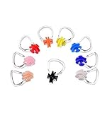 DNHCLL 5PCS Soft Silicone Swimming Nose Clip Surfing Nose Plug Waterproof Nose Protector for Swimming and Training for Adults Kids (5 Colors)