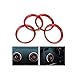 MOMOALA 4Pcs Anillos Decorativos del Mercado del Acondicionador De Aire Brillante Círculo Rojo para A3