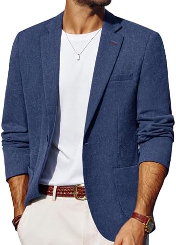 PJ PAUL JONES Blazer masculino casual esportivo leve com um botão...