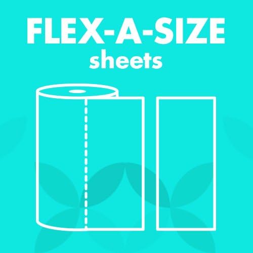 Amazon Brand - Presto! Flex-a-Size Paper Towels, Huge Roll, 24 Count = 60 Regular Rolls
