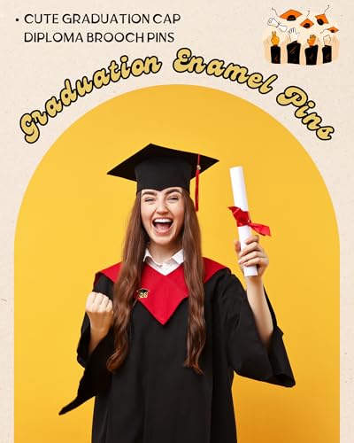 Image of Graduation Pins Bulk with Storage Bag for Class of 2026 Graduation Cap Diploma Enamel Pins for Backpack Hat Jackets Congrat Grads Gifts for Students Teachers Classmates 2026 Graduation Party Favors