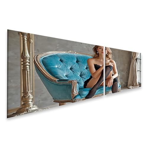 Tableau sur toile portrait de femme pour habiller un grand mur de chambre vide