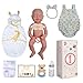 BABESIDE Full Body Silicone Reborn Baby Dolls - 16 Inch (Weight 4 lb) Weighted Full Silicone Realistic-Newborn Baby Doll (The Tongue can be Removed) with Complete Accessories & Gift Box