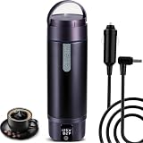 Vacuum Insulated Car Electric Kettle,Miicasa Stainless Steel Tumbler Car Water Heater,12V/24V Water Boiler with 6 Temperature and Auto Shut-Off Boil Dry