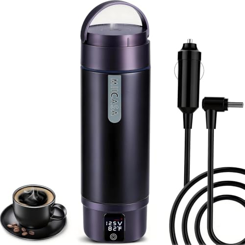 Vacuum Insulated Car Electric Kettle,Miicasa Stainless Steel…