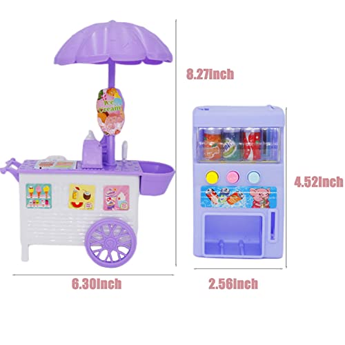 Albrost Chelsea Doll Ice Cream Cart Vending Machine Playset, 6-Inch Doll Clothes And Accessories, Birthday For 3 To 7 Year Olds #TOP6