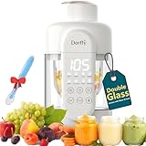 Dorfly Baby Food Maker Glass 12oz Steamer and Blender Glass Reservoir & Bowl 9 in 1 Baby Puree Maker Dishwasher Safe Food Blender, Timer, Recipe