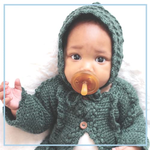 Simply Rubber Baby Pacifiers - Rounded - (6-12 Mos) - Natural Rubber Pacifier - Breastfed Babies - Handcrafted In Italy 1 Pack #TOP1
