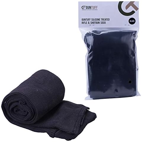 GunTuff Gun Sock - Silicone Treated Air Rifle Airgun & Shotgun 52" Case Black Cover