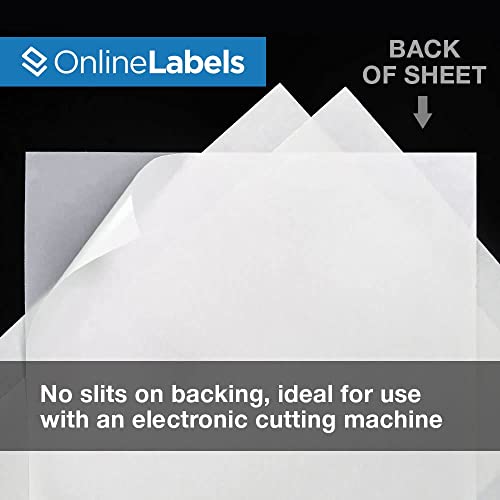 Clear Matte Frosted Sticker Paper, 8.5 X 11 Full Sheet Label, 100 Sheets, Inkjet Printer, Online Labels #TOP1