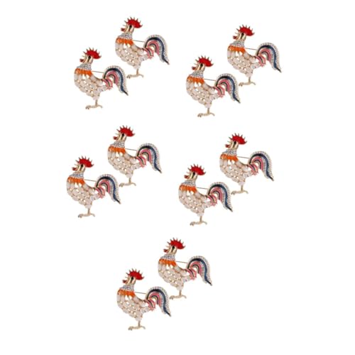 Broche oiseau strass coq amusant pour sublimer votre tenue de fête