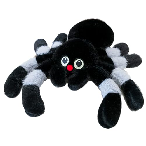 Licsaliwe Araña de Peluche con Detalles realistas, Juguete de Peluche Suave para niños y Adultos, Color Gris