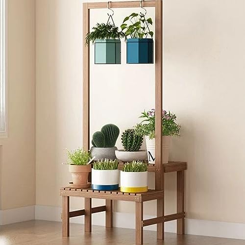 Étagère multicouche pour balcon en bois idéal pour orchidées