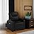 Massage Recliner Chair Rocking Swivel Chair with Heated Massage Ergonomic Lounge 360 Degree Swivel Single Sofa Seat and Two Hidden Cup Holders by BestMassage