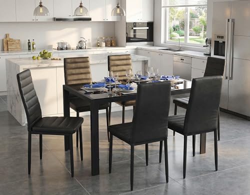 Gizoon Glass 7-Piece Dining Set