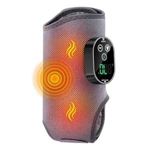 4 in 1 Fußmassagegerät, Elektrisch Fussmassagegerät mit 6 Wärmestufen & 3 Vibrationsmodi, Kabelloses Foot Massager, Zeitlich Abgestimmt Massagegerät für Füße, Beine, Knie, Ellbogen