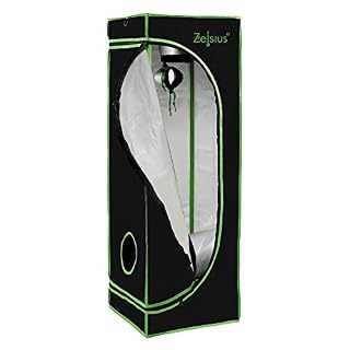 Zelsius Growzelt "MyHomeGrow" Grow tent | Indoor Growbox | schwarz grün | Growroom Growschrank Darkroom Pflanzenzelt Gewächshaus Zuchtzelt (80 x 80 x 180 cm)