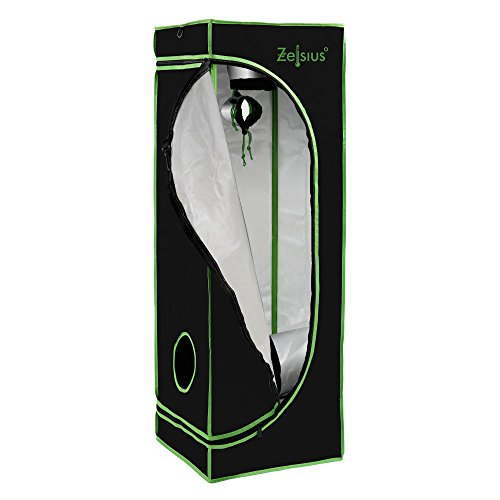 Melko Growbox 40x40x120 cm Growschrank Growzelt Zuchtzelte Zuchtschrank für Homegrowing Pflanzenzucht Ganzjährige Pflanze, Lichtdicht und Wasserdicht 13 Zelsius Growzelt MyHomeGrow Grow Tent | Indoor Growroom | schwarz grün | Growschrank Darkroom Pflanzenzelt Gewächshaus Zuchtzelt (40 x 40 x 120 cm)