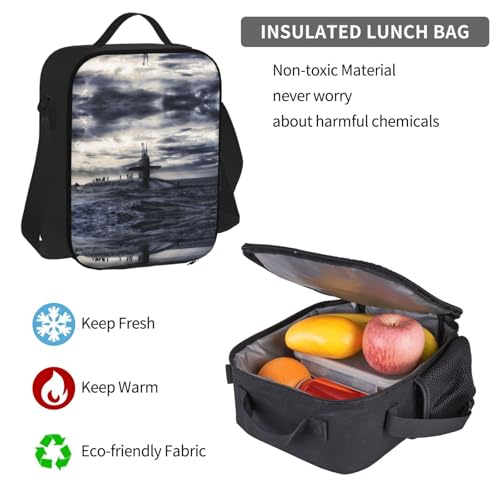 Ensemble cartable géant noir avec boîte à déjeuner intégrée - 7