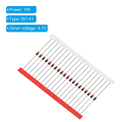 Patikil Zener Diode, 20 Pcs 1W Zener Diode Assortment 9.1V Do-41 For Production, Experiments #TOP3