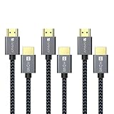 [Compatibilité universelle] - Ce câble HDMI 4K est compatible avec vos lecteurs Blu-ray 4K, PS4, PS3, XBox One, Xbox 360, Raspberry Pi 3, ordinateurs portables, NVIDIA Shield TV, Mi TV BOX et d'autres appareils compatibles HDMI, tels que TV 4K Ultra HD, moniteurs, écrans, vidéoprojecteurs, récepteurs AV etc.