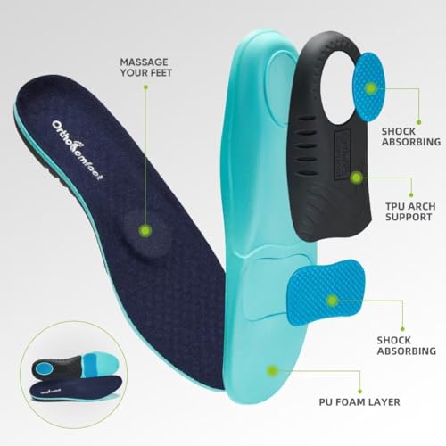 Image of OrthoComfoot Men's Orthopedic Slip-On Loafers Walking Shoes with Arch Support: Casual Plantar Fasciitis Slippers for Flat Feet, Comfortable Orthotic Shoes for Foot and Heel Pain Relief