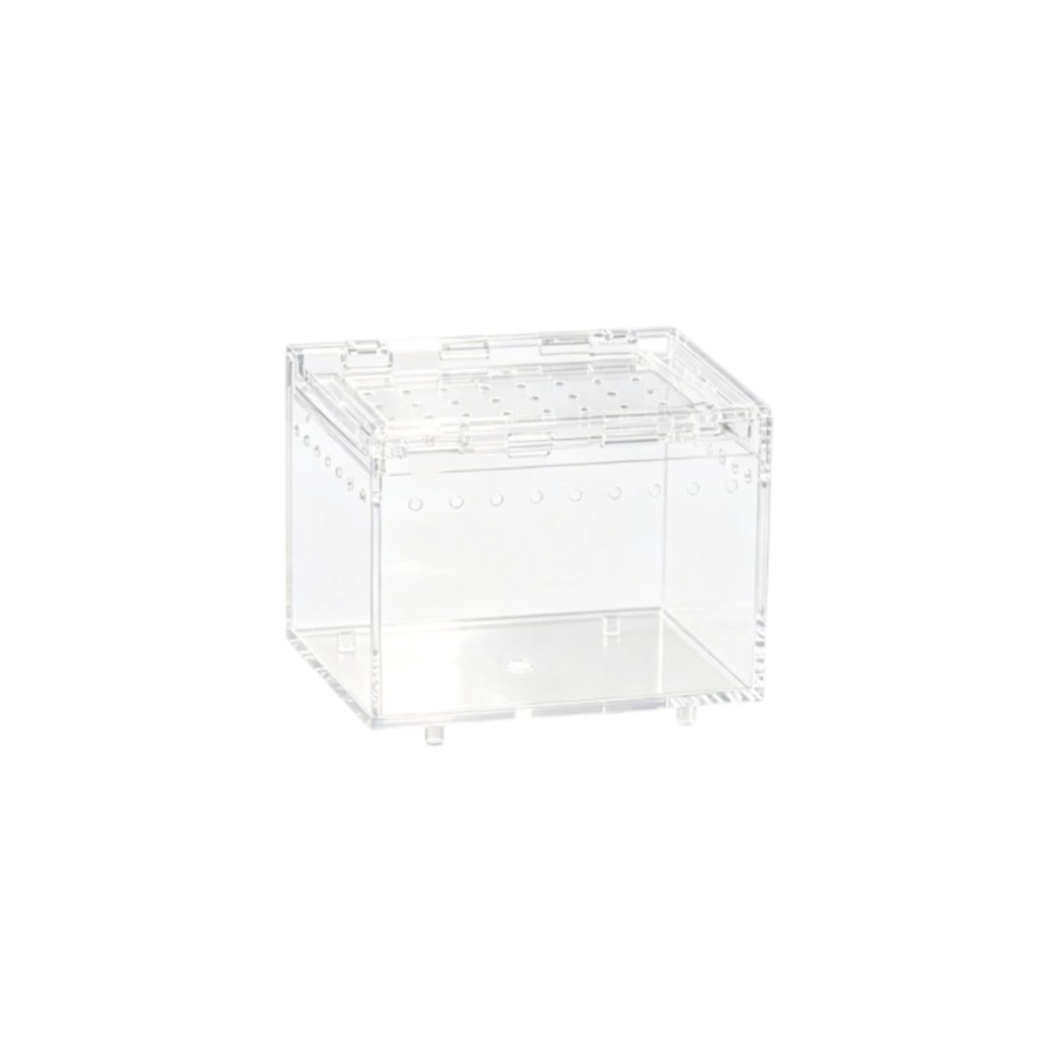 Anti-Escape Reptile Enclosure with Sliding Lid Transparent Reptile Breeding Box Compact Acrylic Terrarium Ventilated for Hobbyists, Desktop, S Enclosure 10x8x7-picture-15