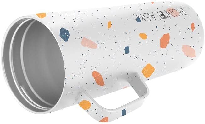 IRON °FLASK Grip Novelty Coffee Mug - Leak Proof, Vacuum Insulated Stainless Steel Bottle, Double Walled, Thermo Travel, Hot Cold, Water Metal Canteen - Terrazzo, 24 Oz - Classic Bottom - Image 4