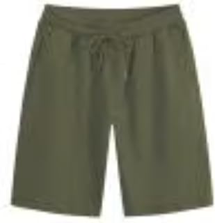 Summer Sweat Shorts for Men Lightweight Elastic Drawstring Athletic Casual Basic Plain Running (Army Green,Medium)