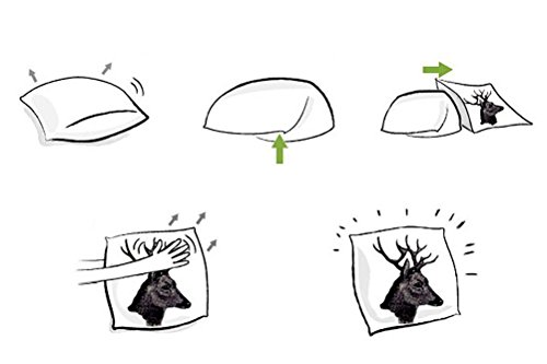 Chezmax Linen Blend Sleepy Cats Pattern Cushion Cover Cotton Pillowslip Square Decorative Throw Pillow Case 18 X 18'' #TOP3