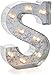 Produktbild Darice LED Metal-Buchstabe S, Metall, Silver, 25.5 x 19 x 5 cm