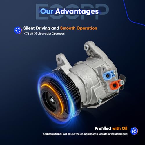 Image of ECCPP A /C Compressor with Clutch Fit for Dodge Durango 5.7L 2004-2008 | Fit for Chrysler Aspen 5.7L 2007-2008 Fast Cooling AC Compressor