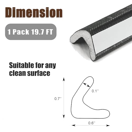 19.6 FT Door Frame Adhesive Weather Stripping Seal Strip PU Foam, PE Cover, Easy Installation for Door or Window Gap, Sound Heat Insulation, Dust Water Moisture Prevention (19.6ft, White，Adhesive) - Thumbnail 6