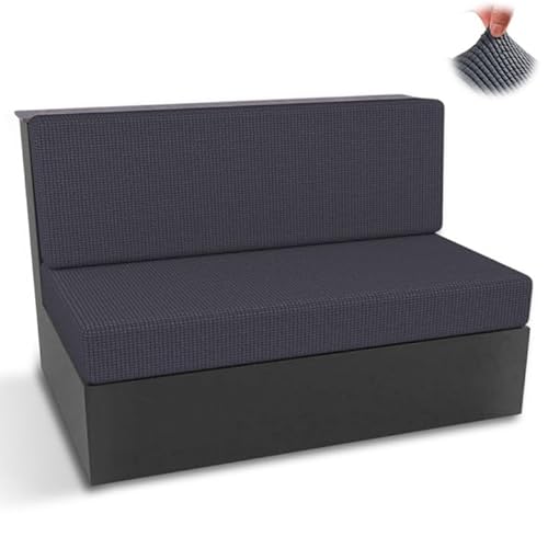 2 fundas elásticas para asientos de caravanas, fundas lavables de tapicería y cojines para caravanas, color gris oscuro