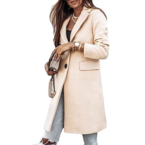 Casaco Feminino Com Gola Alta, Moda BáSica BotãO Quente Inverno Preto Cinza Escuro Café Bege, Casaco