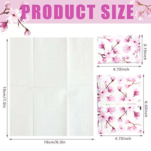 Image of Geyee 50 Pack Travel Tissue Packets Facial Paper Napkins, Pink Magnolia