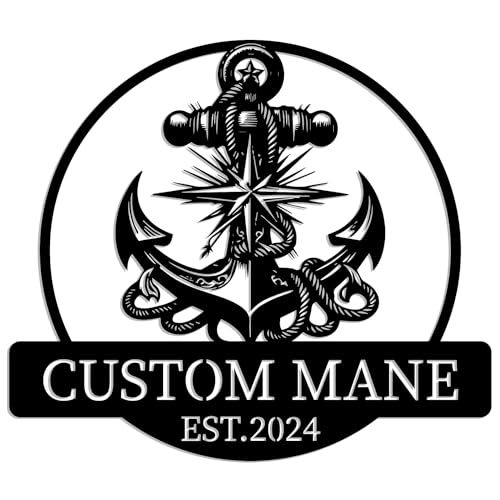 Custom Anchor Metal Wall Art with GPS & Nautical Design