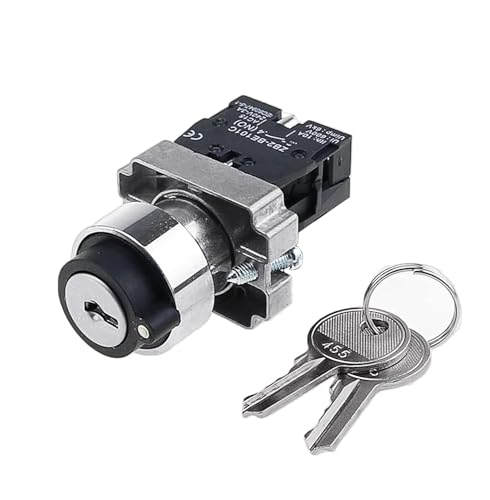 Gebildet Key Switch 2 Position Maintained 1NO Latching Rotary Key Switch 10A 440V XB2-10Y/21.(2 Position Maintained) by Gebildet - Image 3