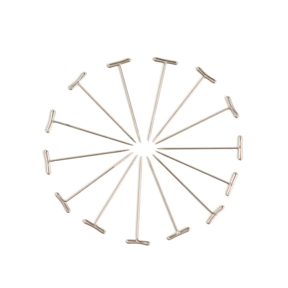 50 pezzi T pins spilli a T per macrame spilli per parrucche 51mm aghi per parrucche