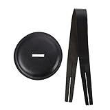VINTORKY Cowhide Leather Cymbal Guard Strap Set Portable Black Symphony Cymbal Pad for Drum Accessories